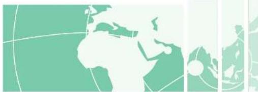 Abstract graphic with green and white geometric shapes resembling a world map or globe, no text or symbols present.