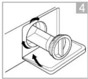 Technical diagram of a mechanical assembly with rotating components and directional arrows (no text or labels)