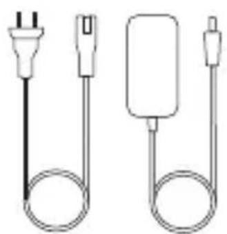 Two types of electrical plug connectors with wires, one with a power plug and the other with a battery plug (no text or symbols)
