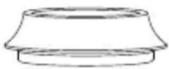 Simple line drawing of a cylindrical object with a flared top (no text or symbols)