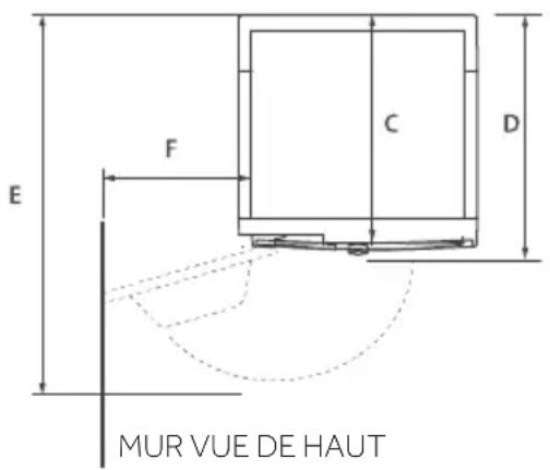 E F C D MUR VUE DE HAUT
