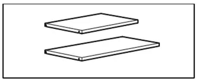Deux plaques rectangulaires identiques avec des surfaces planes, sans texte ni symboles.