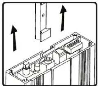 Technical diagram of a mechanical assembly with arrows indicating direction (no text or symbols present)