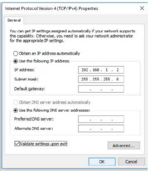Internet Protocol Version 4 (TCP/IPv4) Properties General You can get IP settings assigned automatically if your network supports this capability. Otherwise, you need to ask your network administrator for the appropriate IP settings. Obtain an IP address automatically Use the following IP address: I…