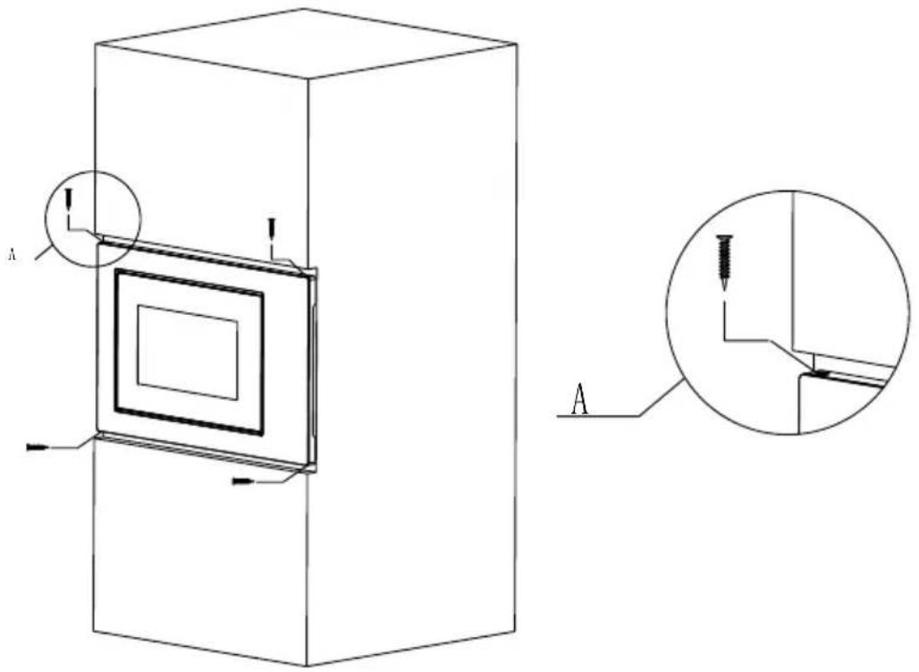 Technical diagram showing a 3D box with internal components and a magnified cross-section view labeled A-A