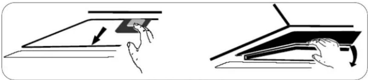 Illustration showing two hand-drawn diagrams of a device being processed, with no text or symbols present.