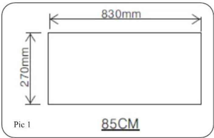 830mm 270mm 85CM Pic 1