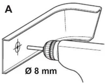A Ø 8 mm
