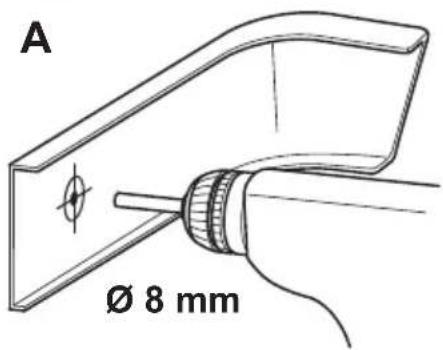 A Ø 8 mm