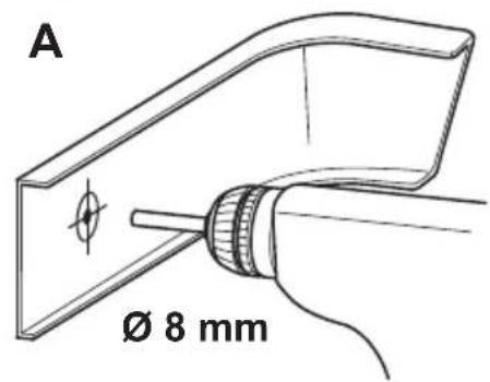 A Ø 8 mm