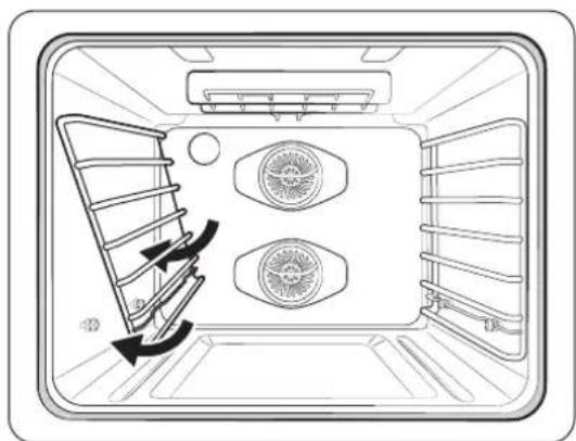 Top-down schematic of a refrigerator interior showing ventilation ducts and fan seating (no text or labels)