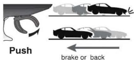 Push brake or back
