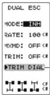 DUAL ESC MODE: INH RATE: 100