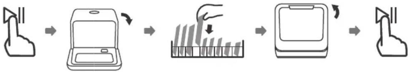 graph LR A["Foot Position"] --> B["Device Insert"] B --> C["Filter Filtration"] C --> D["Screen Display"] D --> E["Adjustment"] E --> F["Foot Position"]