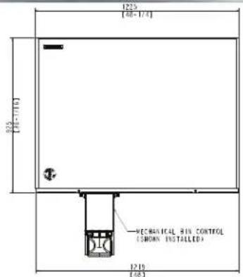 1225 [48-17/4] 325 [78-77/6] VECHANICAL BIN CONTROL (SNOWN INSTALLED) 1219 (48)