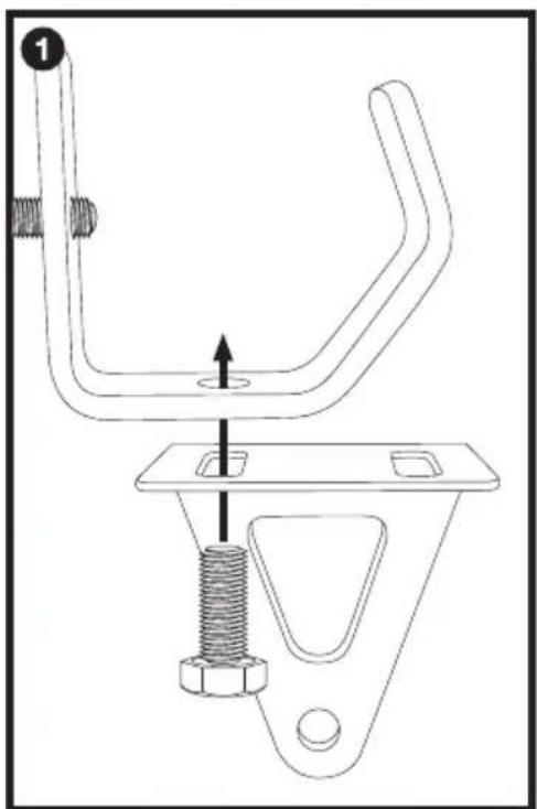 Technical line drawing of a mechanical clamp assembly with a spring and nut (no text or symbols)