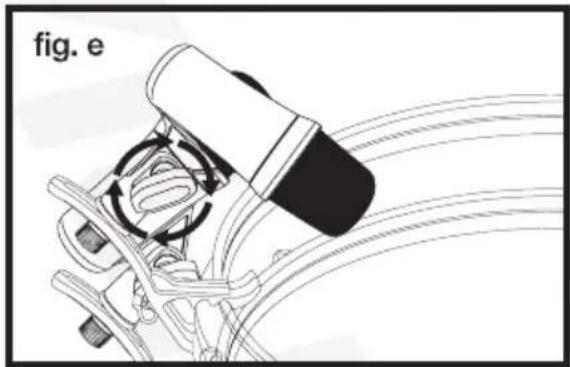 Mechanical assembly diagram showing a rotating component with motion arrows, no text or symbols present