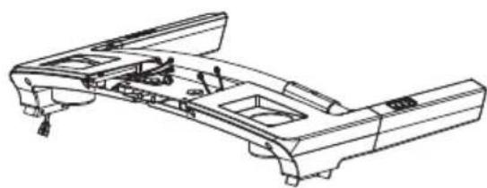 Technical line drawing of a car chassis frame (no text or symbols)