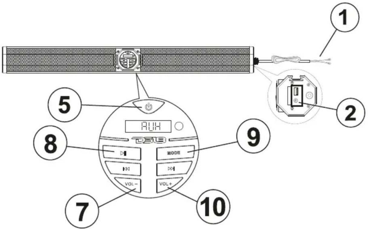 1 2 5 RLH 9 8 DSB VOL- VOL+ 7 10