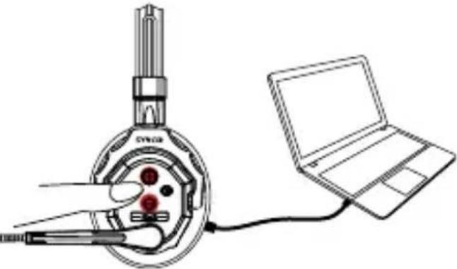 Diagram of a mechanical device connected to a laptop via cable (no text or symbols present)