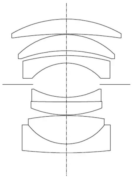 Diagramme géométrique pur d'arches empilées avec ligne centrale en pointillés (aucun texte ni symbole)