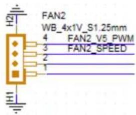 FAN2 WB_4x1V_S1.25mm 4 FAN2_V5_PWM 3 FAN2_SPEED 2 1 H2 H1