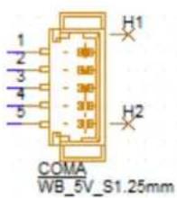 1 2 3 4 5 H1 H2 COMA WB_5V_S1.25mm