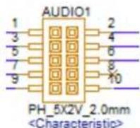 Advantech AFE-E420 - Audio Internal Connector: AUDIO1 - 1