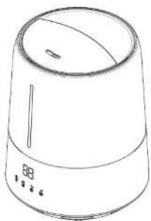 Line drawing of a cylindrical device with a lid and control buttons at the bottom (no text or symbols)