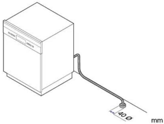 Elvita CDM6601V - Aseta poistoletku lattiakaivoon - 1