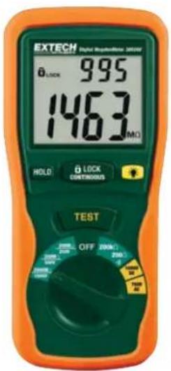 EXTECH Digital Measurement 200kV 995 146.3 MO HOLD LOCK CONTINUED TEST OFF 200kV 250
