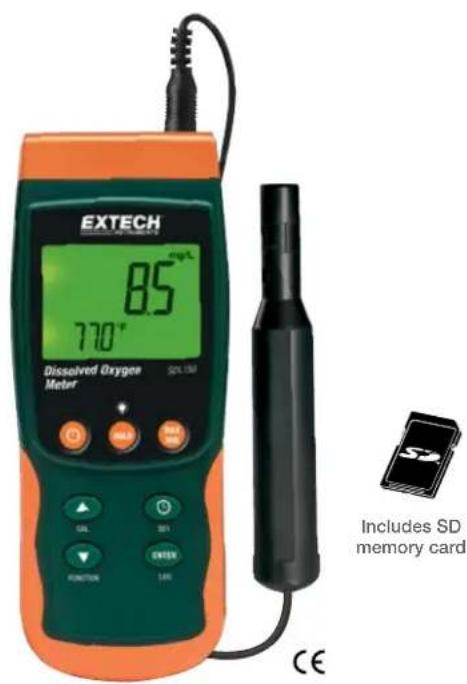 EXTECH Dissolved Oxygen Meter 85 770° GDL 130 Includes SD memory card