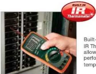 BUILT-IN IR Thermostat Built- IR Th allow perfor temp