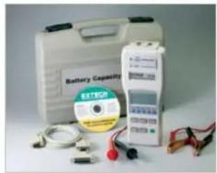 Exterior view of a battery pack and multimeter with connected cables (no visible text or symbols)