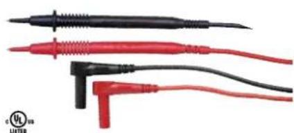 Three types of electrical probes with black and red labels, no visible text or symbols