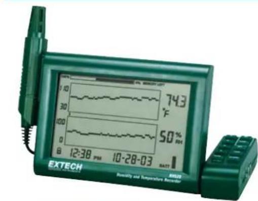 EXTECH 743 °F 50 % RH 8 12:38 PM 10-28-03 BATT Recovery and Temperature Analyzer