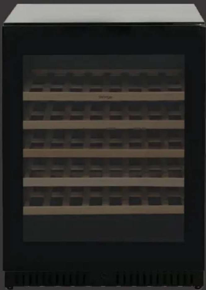 Black rectangular appliance with horizontal panel grilles and ventilation grilles, no visible text or symbols on the appliance itself.