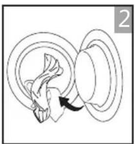 Diagram of a mechanical component with a rotating arrow indicating rotation (no text or symbols)