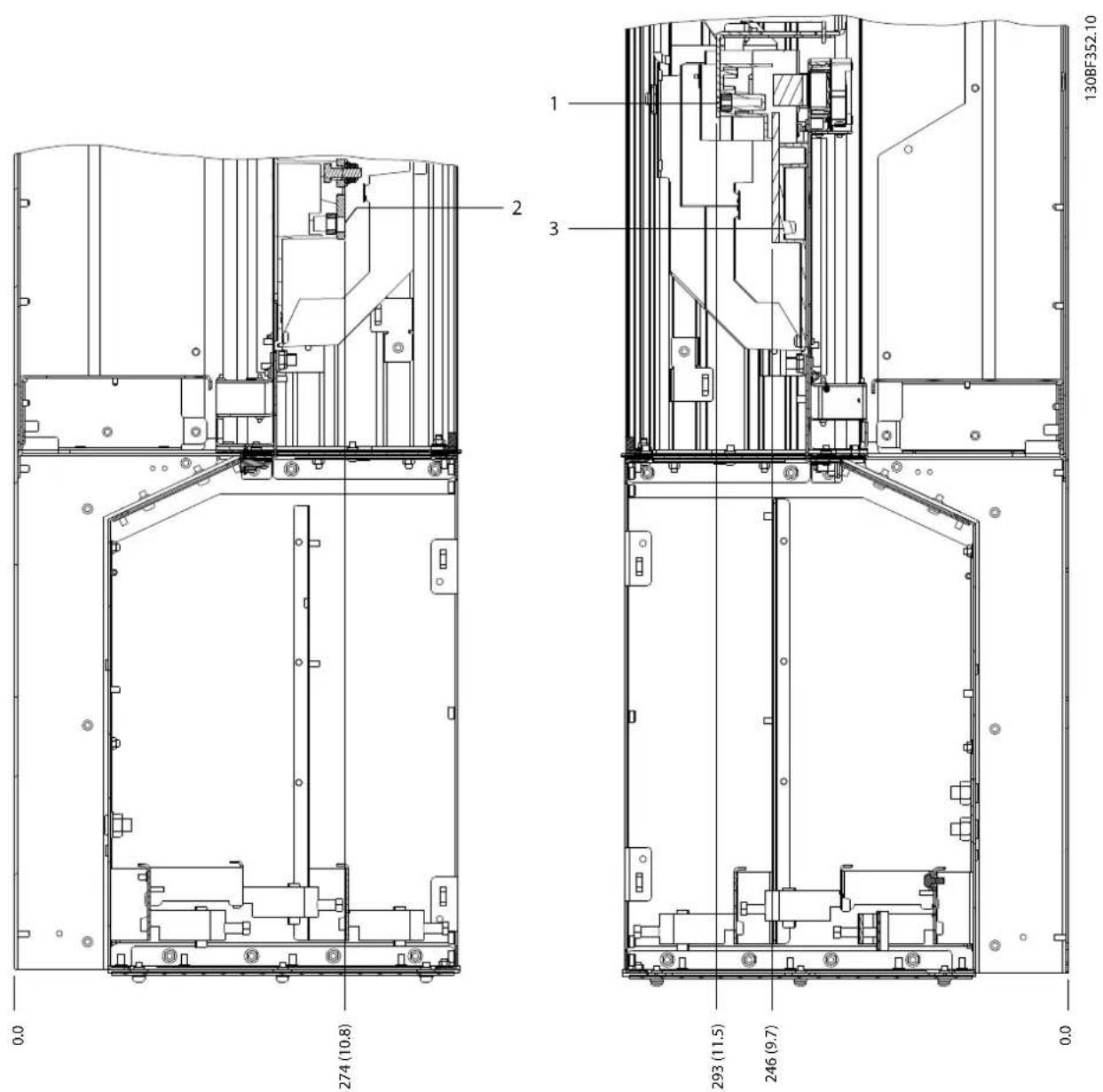 DANFOSS VLT AQUA Drive FC 202 - ขนาดขั้วต่อ D5h - 4