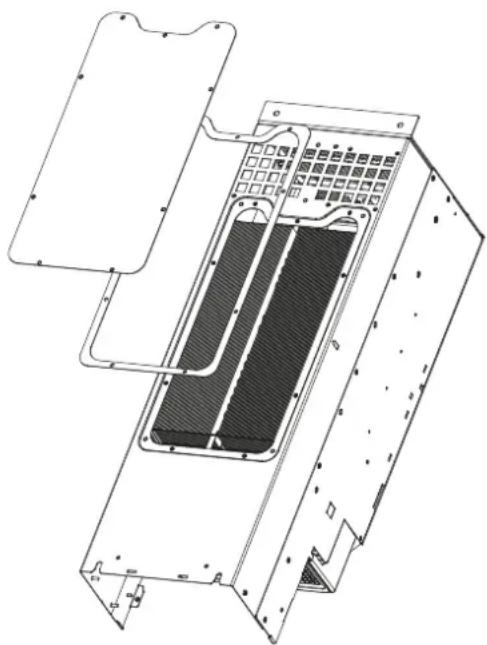 DANFOSS VLT AQUA Drive FC 202 - การถอดแผงเข้าใช้แผ่นระบายความร้อน - 1