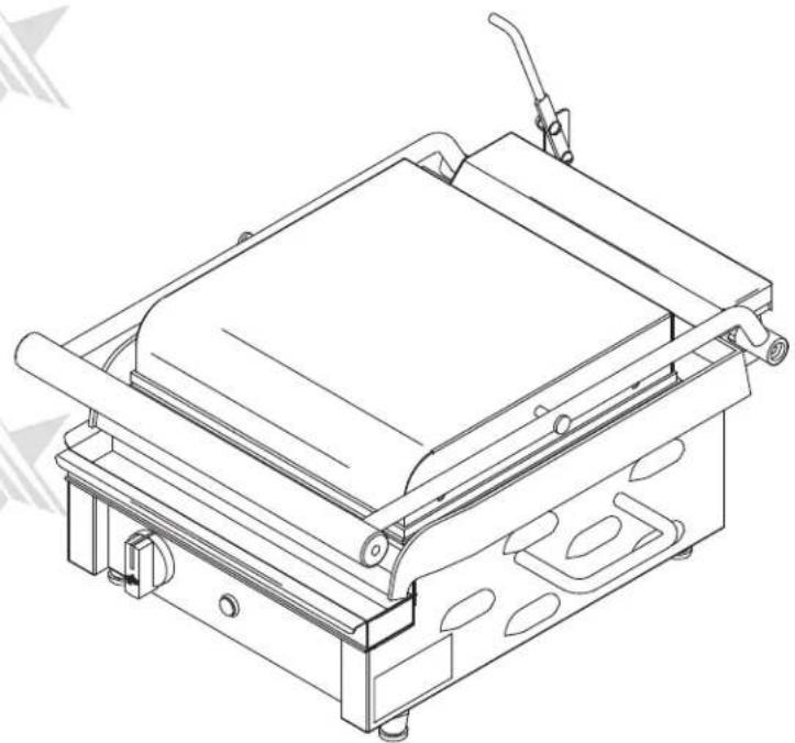 Technical line drawing of a mechanical device with no visible text or symbols