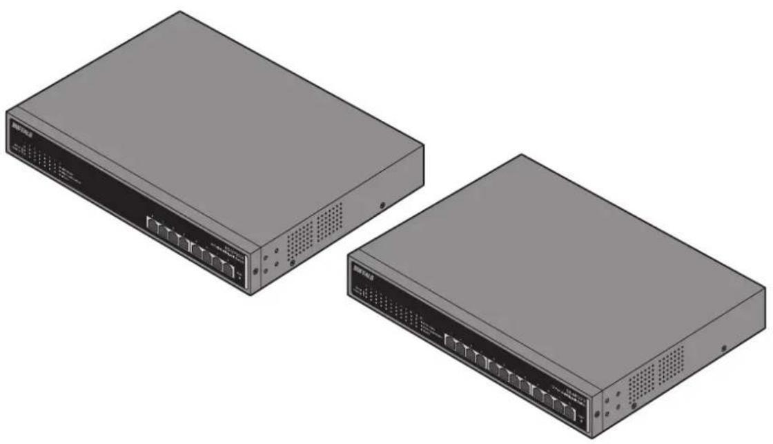 Two gray network switch devices shown in isometric view, no text or symbols visible on the devices themselves.
