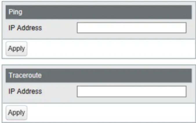 Ping IP Address Apply Traceroute IP Address Apply
