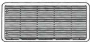 Grid-patterned surface with uniform horizontal lines, no text or symbols visible.