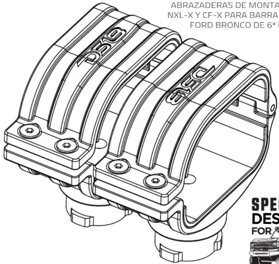 ABRAZADERAS DE MONTA NXL-X Y CF-X PARA BARRA FORD BRONCO DE 6a SPE DES FOR