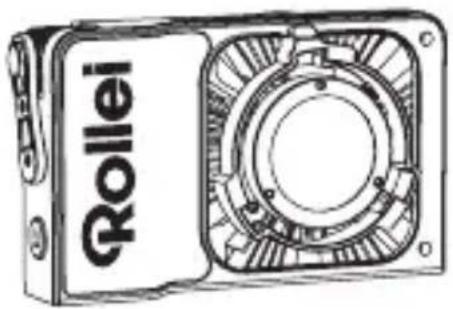 Line drawing of a Rollei camera module with no visible text or symbols on the body
