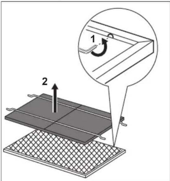 AEG NDC7791SW - Substituir o filtro de carvão - opcional - 1