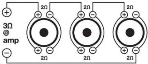 3Ω @ amp -