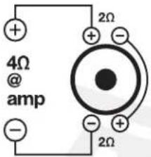 4Ω @ amp 2Ω 2Ω 2Ω