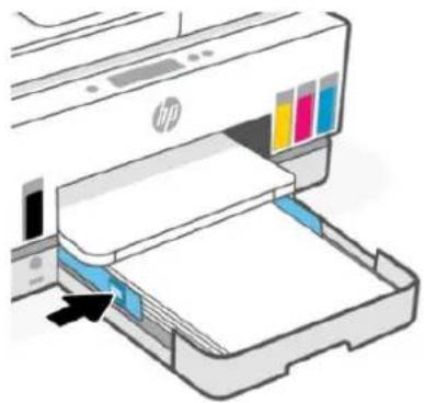 Illustration of an HP printer with color swatches and paper feed (no text or symbols).